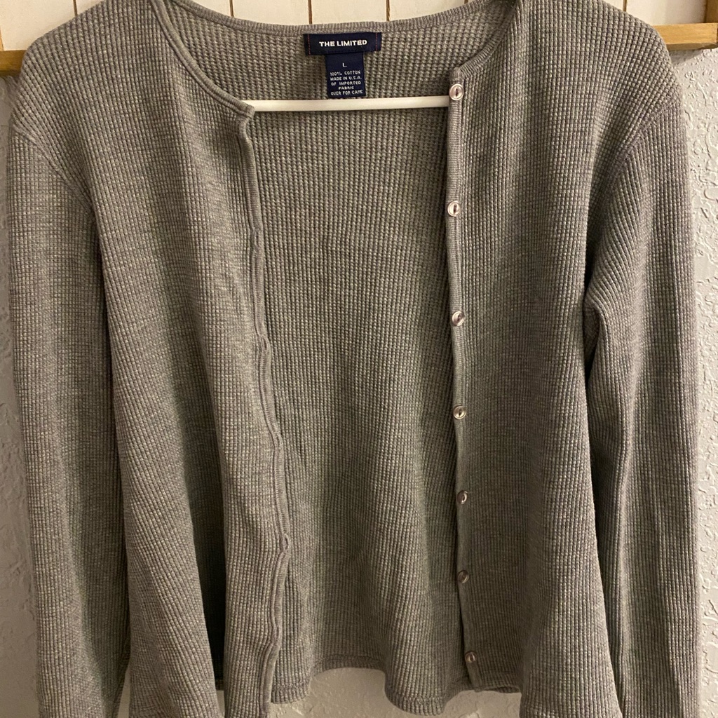 Gray Sweater Button Up